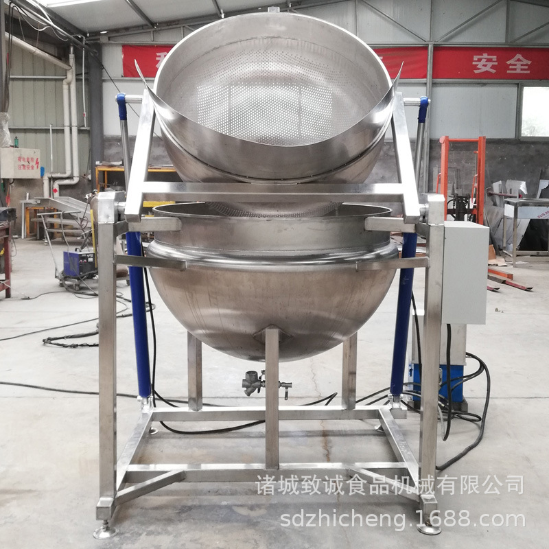 自动出料漂烫锅 藕片漂烫设备 山野菜杀青锅