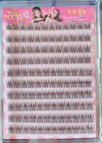 Self‑adhesive glue‑free false eyelashes, multiple decorative styles, 6–20 rows