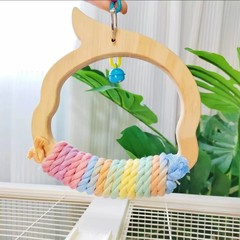 オウムの木の駅の竿のブランコのおもちゃの牡丹の玄鳳の虎の皮の専用のかじりの爪の用具