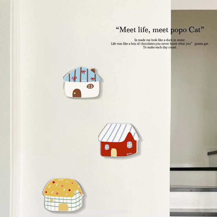 Small House Acrylic Wall Patch Stickers for Moisture and Mold Prevention, Scratch Cover Stickers for Tv Wall Background, Wall Decoration to Hide Imperfections Small House Acrylic Wall Patch Stickers for Moisture and Mold Prevention, Scratch Cover Stickers for Tv Wall Background, Wall Decoration to Hide Imperfections
