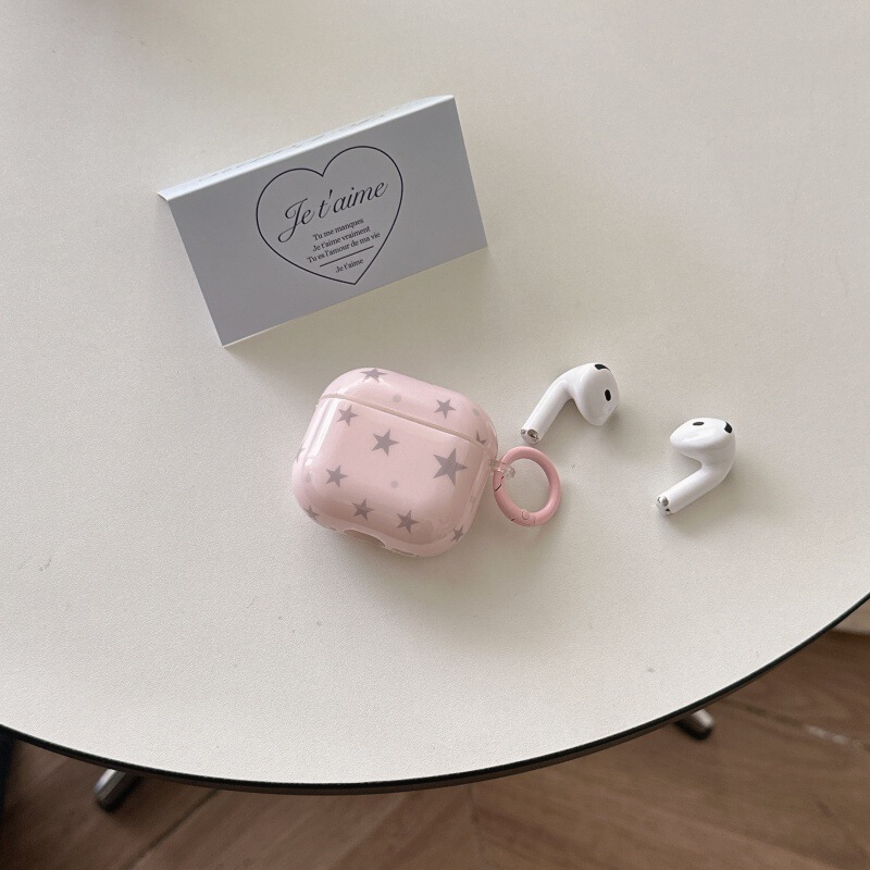 Pink Star Suitable for Apple AirPods 4Th Generation Protective Case Pro3 Earphone Case 2025 New Wireless 2 Simple Pink Star Suitable for Apple AirPods 4Th Generation Protective Case Pro3 Earphone Case 2025 New Wireless 2 Simple