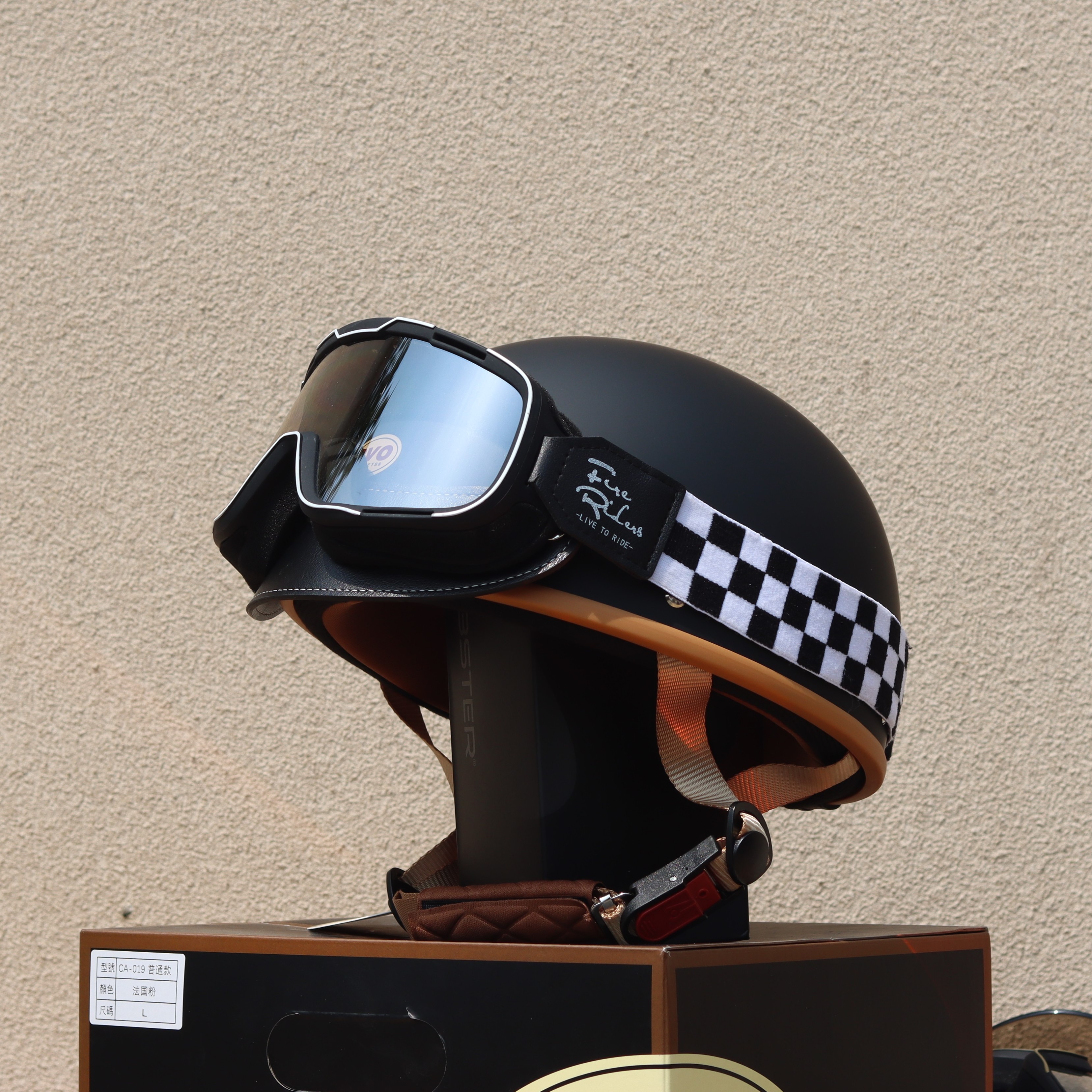 Taiwan Retro Half Helmet Motorcycle Electric Lightweight 3C Summer