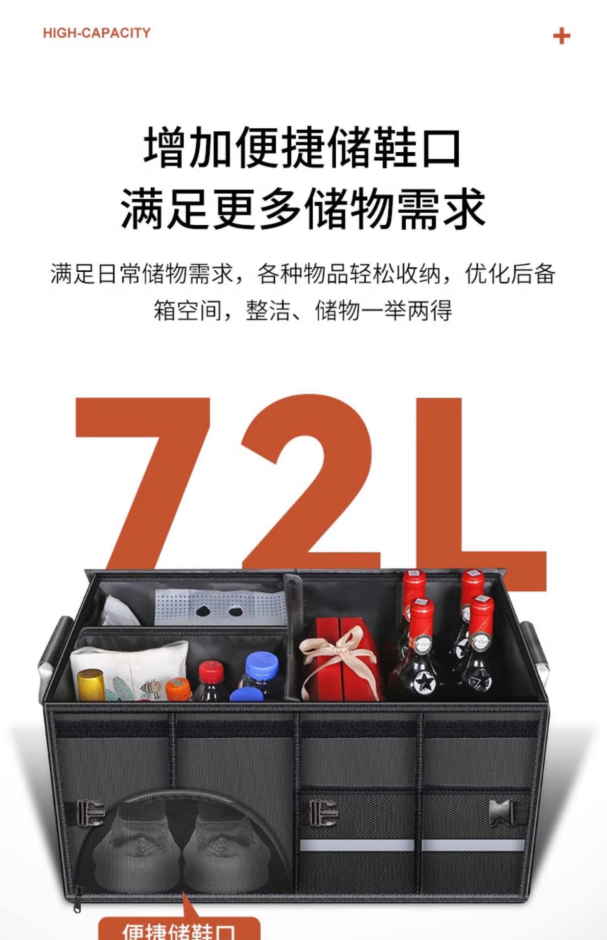 Car Storage Box, Trunk Organizer, Multifunctional Foldable Storage Box, Car-Mounted Oxford Cloth Organizer, Magic Storage Solution