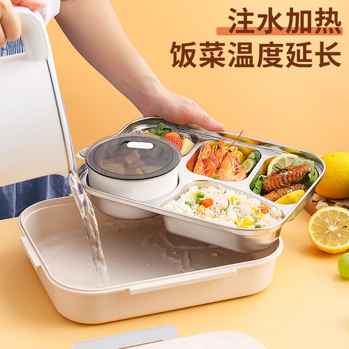316 stainless steel insulated lunch box, portable handle, office worker lunch box, student microwaveable Japanese lunch box