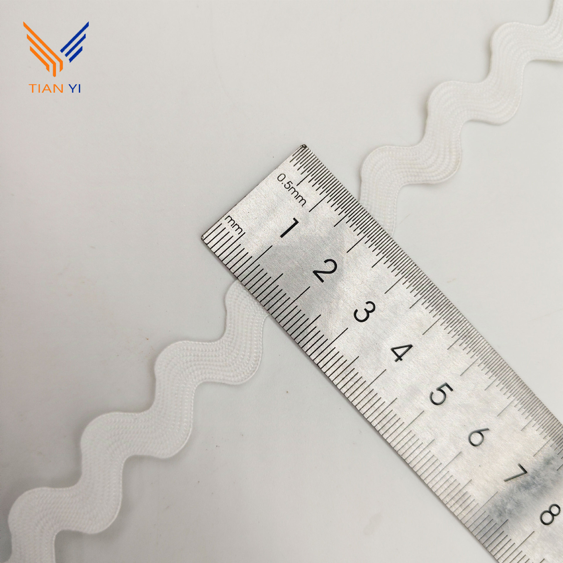 9MM tejido con borde curvo correas onduladas cortina almohada decoración de mochila Lolita Hanfu encaje en forma de S accesorios