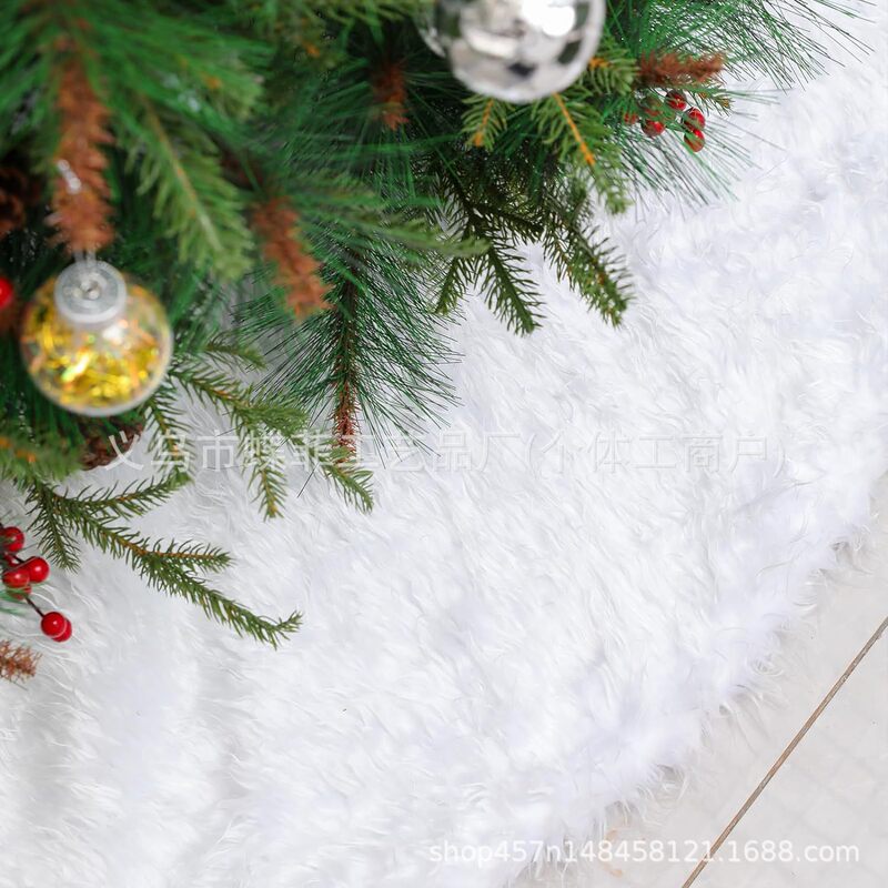 クリスマスクリスマスツリースカート白ぬいぐるみ刺繍ツリースカート真珠光沢のあるスノーフレークスパンコールクリスマスツリースカートクリスマスツリー装飾|undefined
