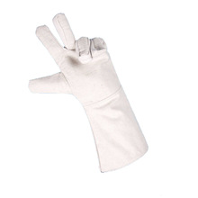 劳工手套电焊帆布手套加长加厚耐磨生产车间焊工劳保手套防护用品