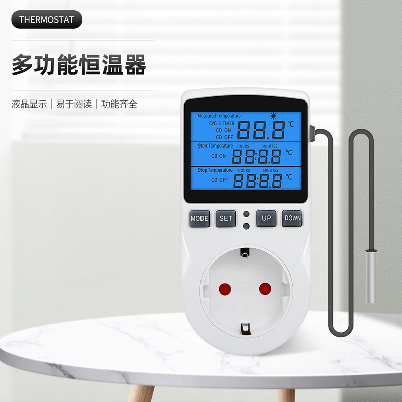 Backlit European gauge intelligent digital thermostat temperature control switch socket timing temperature controller X20