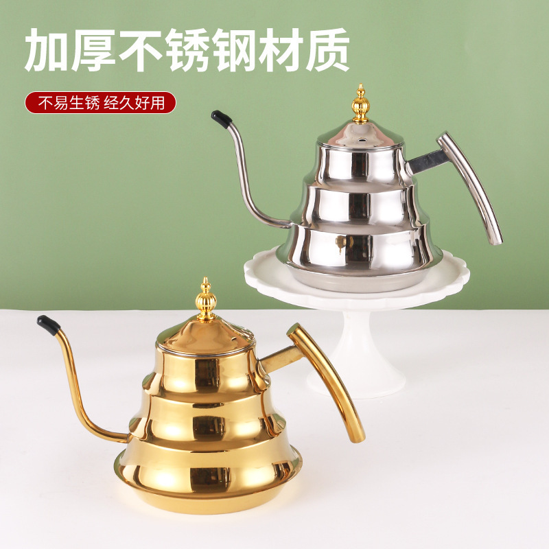 New stainless steel bamboo pot hand Coffee Pot restaurant long mouth pot with strainer household teapot kettle wholesale New stainless steel bamboo pot hand Coffee Pot restaurant long mouth pot with strainer household teapot kettle wholesale