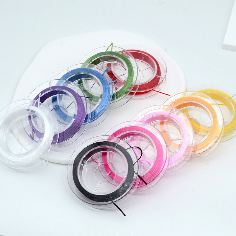 0.8mm mini color crystal elastic rope duke line text play flat elastic line diy handmade accessories beading line