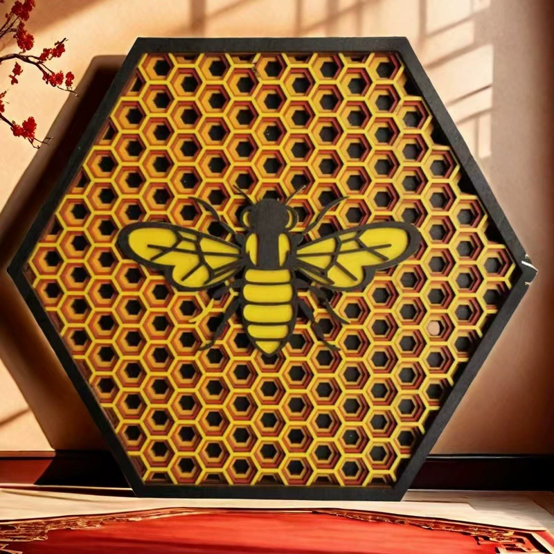 Трансграничные горячие продажи пчелы фестиваль улей деревянная украшение многослойная креативная пчела украшения дома сад праздничное оформление