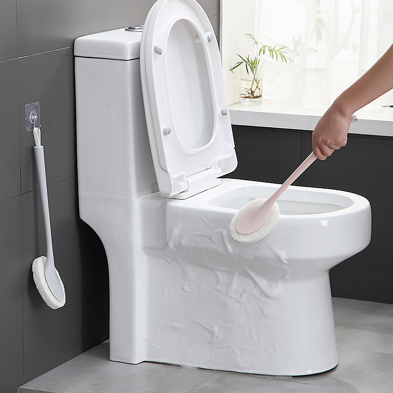 Household disposable toilet brush set detachable long handle sponge brush kitchen bathroom tile dishwashing brush wholesale