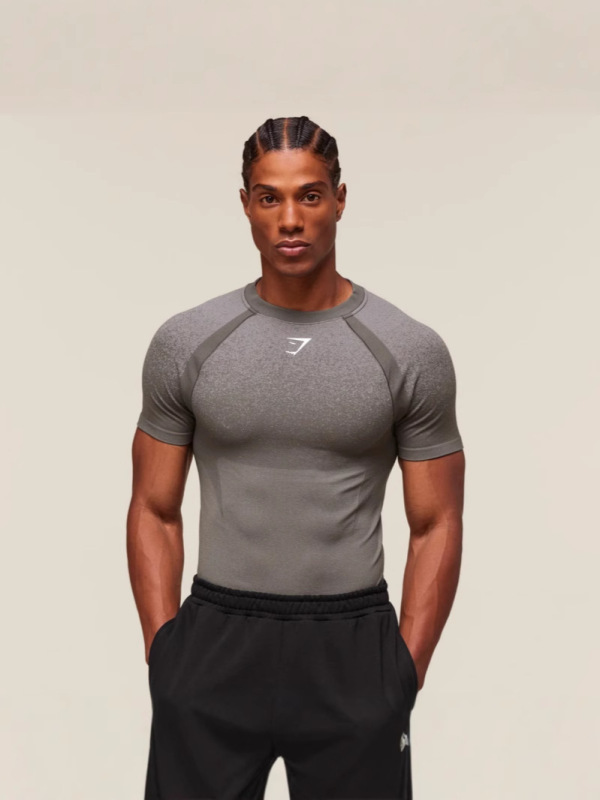 外国貿易人気GYMSHARKフィットネス半袖メンズランニングスポーツタイトトップ通気性と速乾性メンズ半袖|undefined