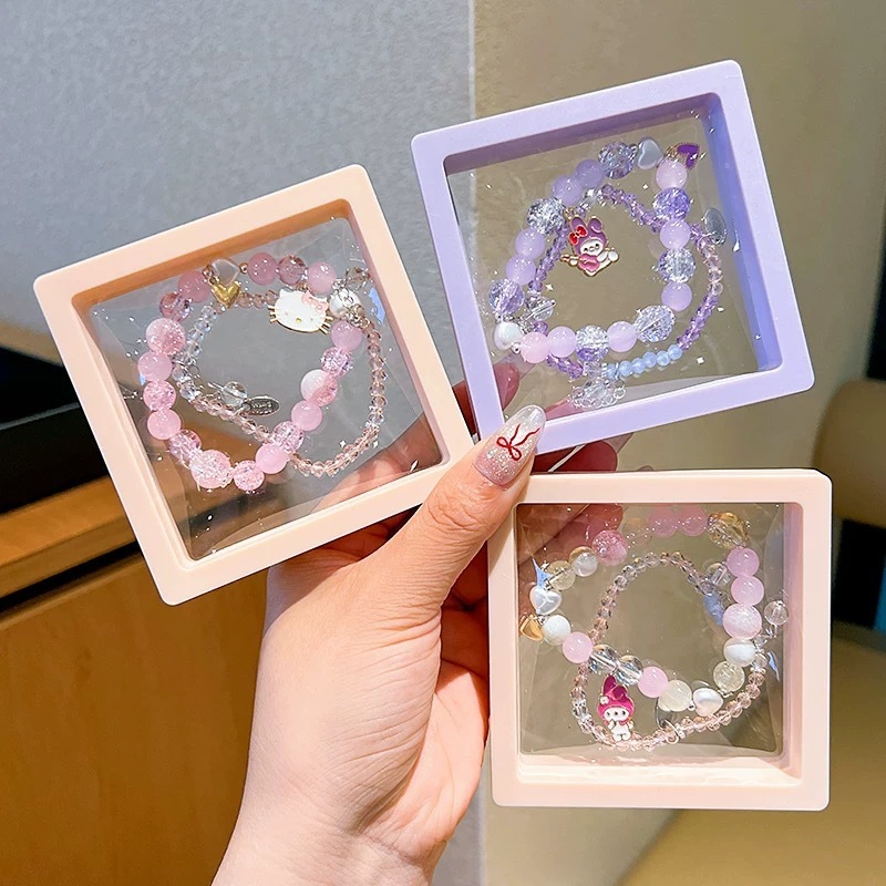 新しい子供のブレスレット女の子ビーズブレスレット少女アメジストジュエリーベビーブレスレット女の子手作りギフト|undefined