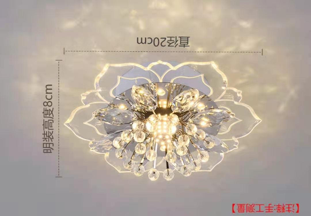 Proyector LED lámpara de techo empotrado cristal downlight lámpara de pasillo moderno simple lámpara de pasillo creativo
