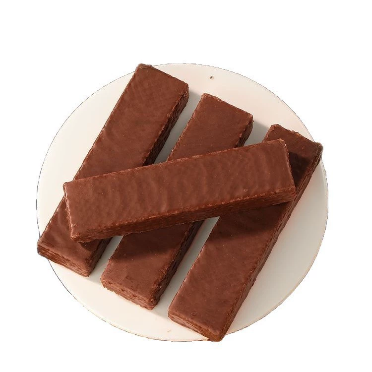 Какао Whey вафли Темный шоколад Вкус протеин-бары Замена пищи Завтрак Начинка протеиновые хрустящие батончики