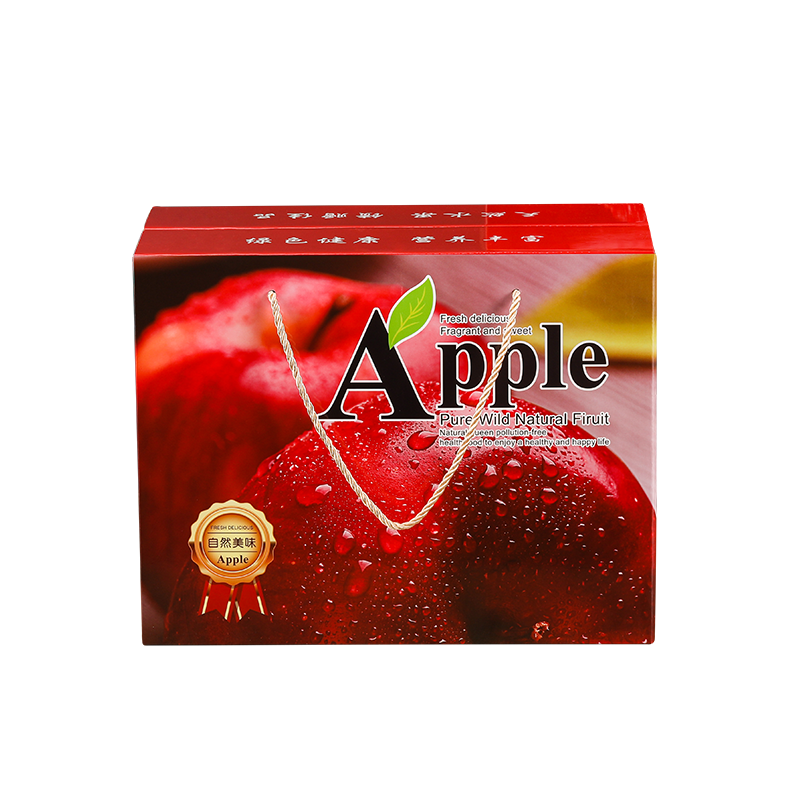 Caja de manzana caja de regalo vacía caja general 5 kg 10 kg caja de regalo de caramelo rojo Fuji personalizada