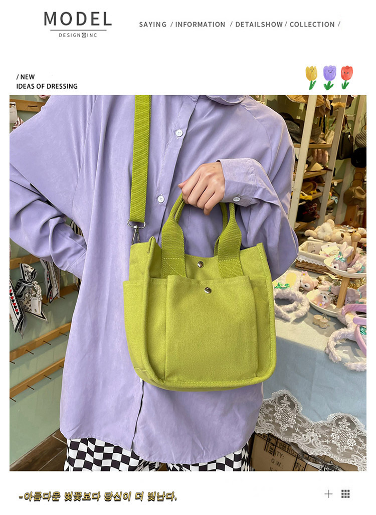 ins Japanese and Korean lazy sail bag, large-capacity hand-held shoulder crossbody bag, female college students' class handbag trend Item Picture