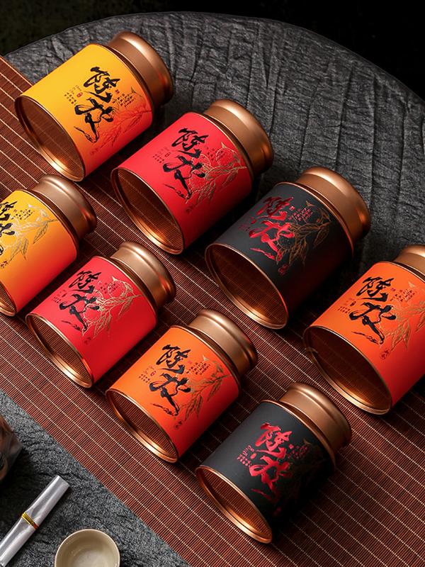 Embalaje de té de cáscara de naranja de Xinhui, almacenamiento de estaño sellado, lata de hierro circular, lata vacía