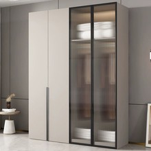 实木加厚衣柜卧室家用推拉门经济型出租房用组装儿童简易收纳衣橱