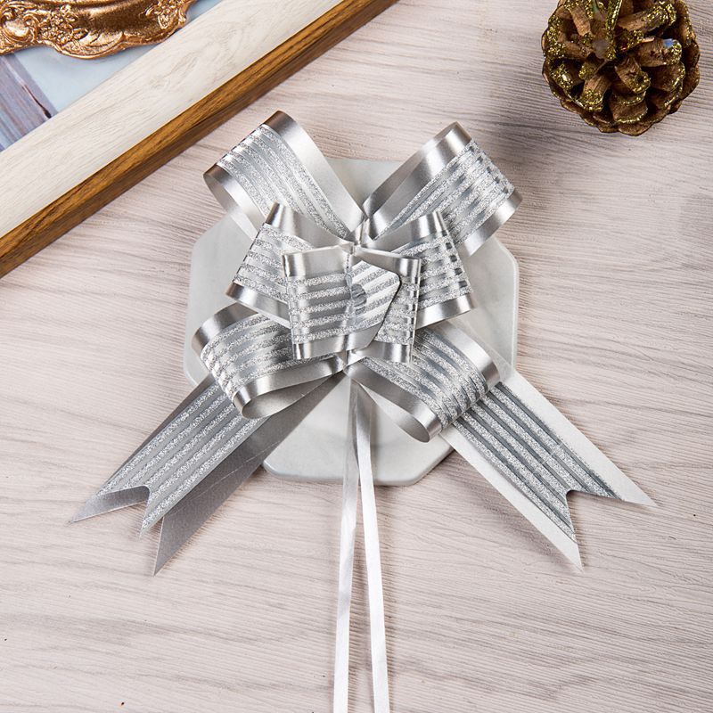 El Comercio exterior caliente-venta regalo flor embalaje material 30 medio doble capa brillo arco mano-Tirado flor cinta flor dibujo