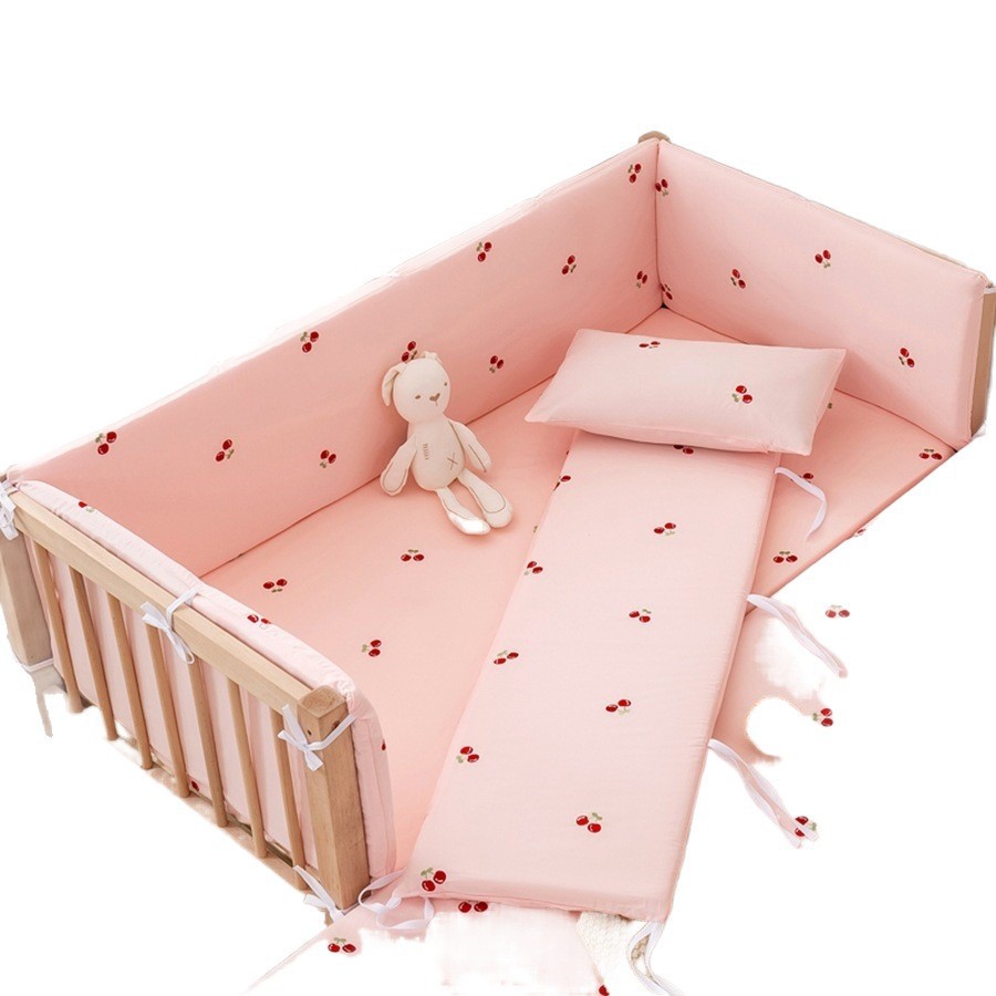 Cama de bebé envoltura bolsa suave antichoque conjunto de ropa de cama de bebé desmontable y lavable cama de empalme infantil cerca de protección