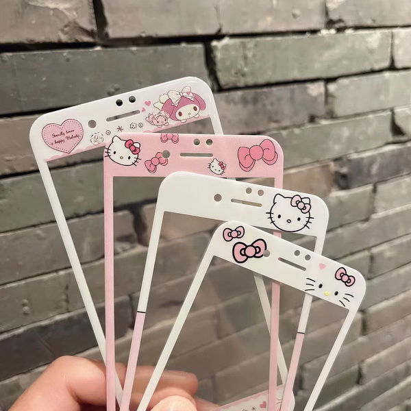 Suitable for Apple 4/5/6 Tempered Film Iphone8Plus Protective Film with Pattern 7 Cute Film Se2 Mobile Phone Film Soft