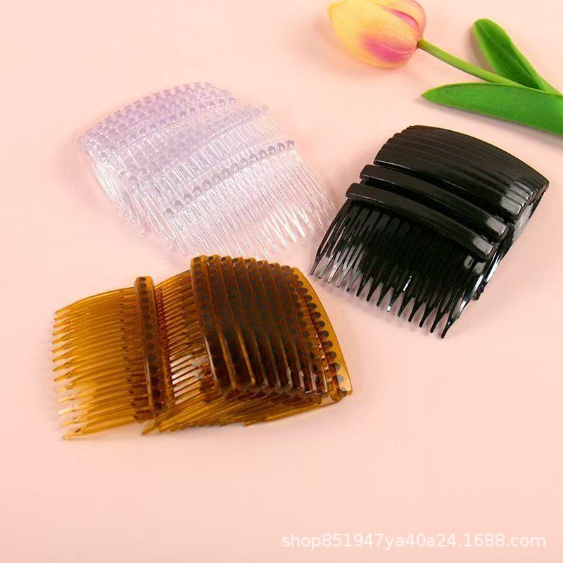 14-Tooth Transparent Plastic Hair Comb, Korean Style Hair Accessory, Handmade DIY Children's Hair Accessory Materials, Hair Styling Tool
