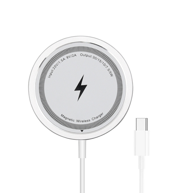 Nuevo cable de datos PD transparente magsafe magnético inalámbrico placa de carga móvil cargador inalámbrico comercio exterior al por mayor