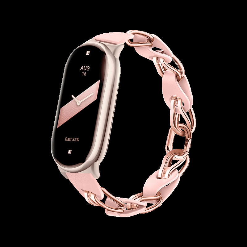 El nuevo [el mismo estilo oficial] es adecuado para la pulsera Xiaomi 9/8, pulsera de cadena de metal hueco, deportes inteligentes 8 7