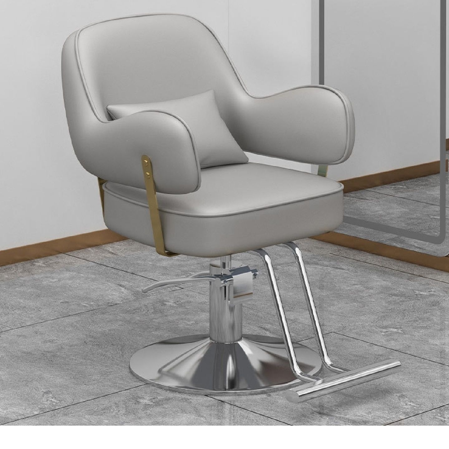 silla de peluquería especial de belleza salón de peluquería silla de elevación silla de pedal silla de hierro forjado corte de pelo corte de pelo retro image 21