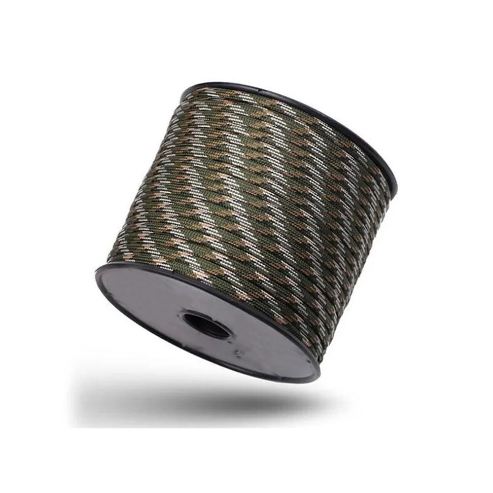 50m polipropileno 7 núcleo 4mm paraguas de campamento de emergencia al aire libre cabina de cabina de techo cabina de tracción a prueba de viento DIY cuerdas trenzadas