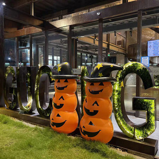 Halloween Door Decoration Inflatable Pumpkin Ghost Ornaments Tumbler Inflatable Mall Store Outdoor Layout Props