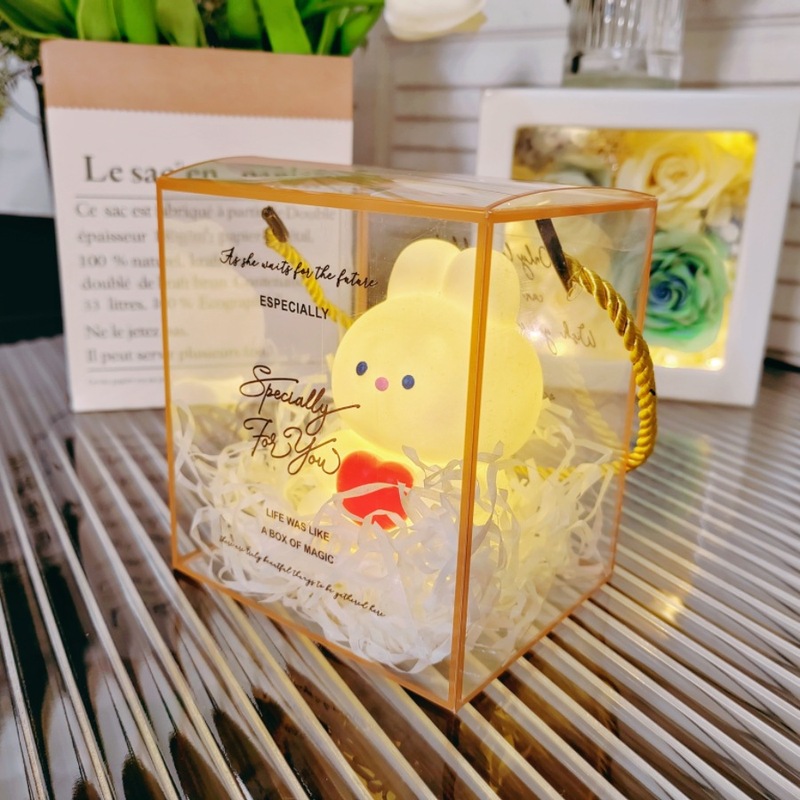 创意月亮兔子小夜灯网红卡通氛围灯批发夜市摆摊发光玩具中秋礼品|undefined