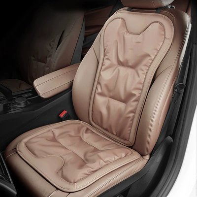 row integrated three-piece seat cushion | Seat cushion, seat cover - chestnut-brown-2-front-seat-cushions-backrest-mercedes-benz-car-logo