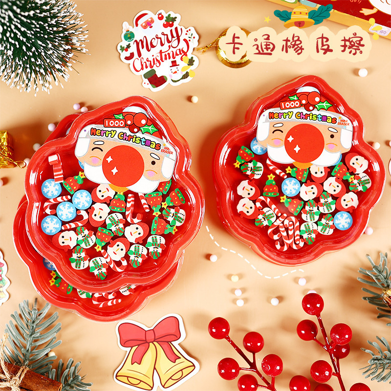 クリスマスシリーズ消しゴムかわいい漫画休日プレゼント学生奨励文房具アイデアサンタクロース消しゴム|undefined