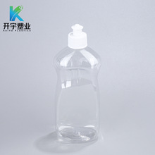 500ml洗洁精瓶PET地板清洁剂瓶消毒洗手液瓶挤压翻盖透明塑料扁瓶