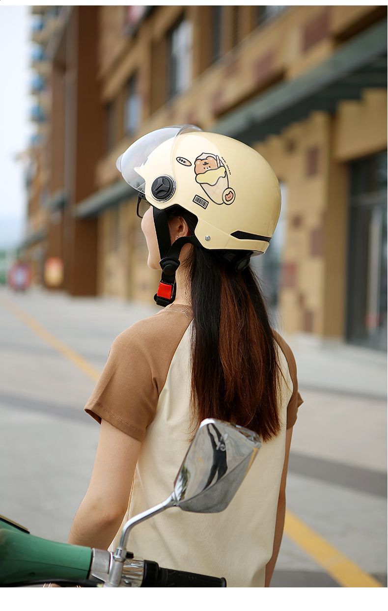 Chengye Electric Vehicle Helmet 3C Certified National Standard Ice Cream Sunscreen Half Helmet Unisex Four Seasons