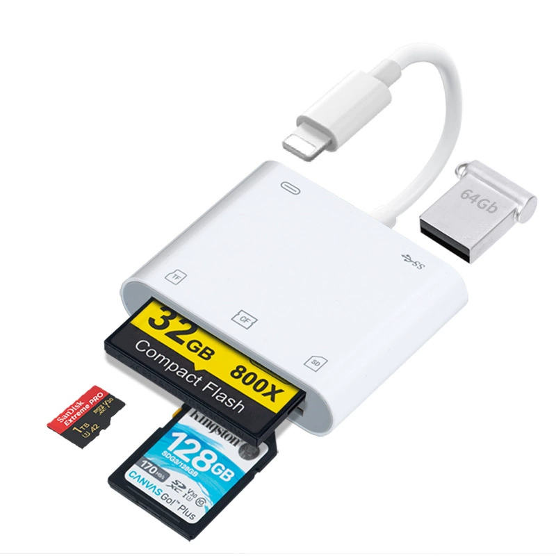 7-в-2 мультифункциональный кардридер XD-карта MS-карта TF SD CF жесткий диск USB-накопитель, подходит для Apple Type-C мобильных телефонов