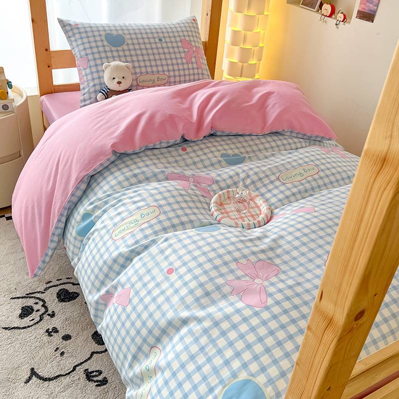 Dormitorio de estudiantes universitarios tres piezas de cama de algodón puro sábanas individuales de algodón cuatro piezas de cama de seis colchones 2025 nuevo