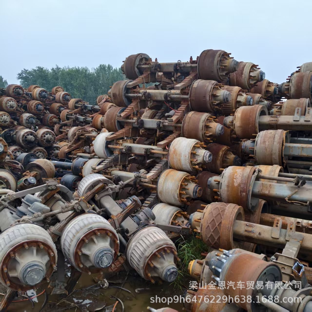 Foreign Trade Export of Second-Hand 13-Ton and 16-Ton Fuhua Heavy-Duty Axles, Semi-Trailer Axles, Ac Drive Axles