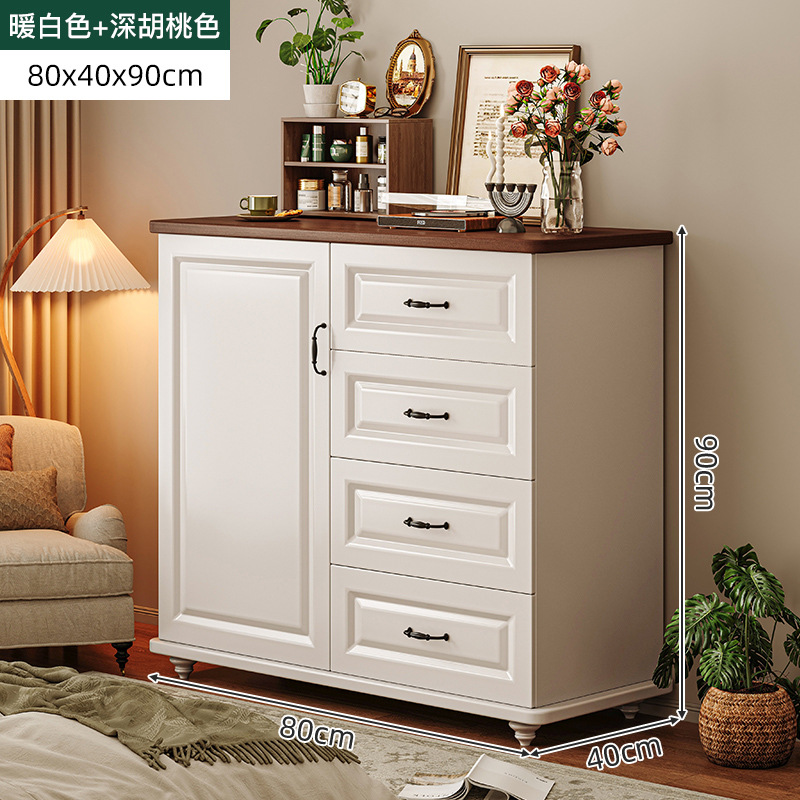 Gabinete de TV Gabinete de almacenamiento de estilo americano sala de estar hogar patas de madera maciza moderno dormitorio minimalista montado en la pared pecho de cajones gabinete de TV