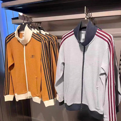 秋冬款有标男子华夫格外套刺绣小标休闲夹克情侣款KB8952