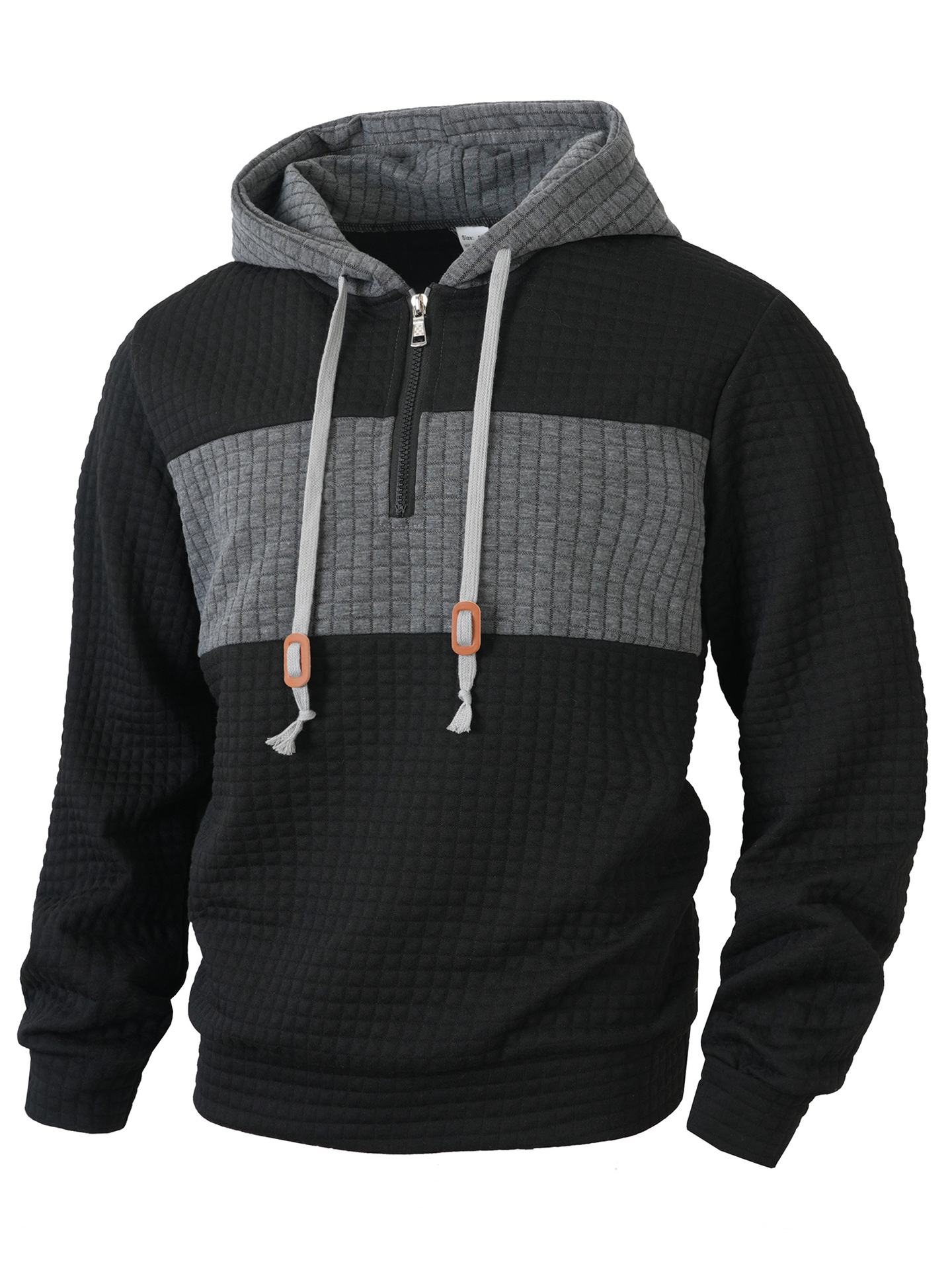 Europa tamaño Amazon primavera y otoño hombre nuevo hombre color cuadrado chaqueta camiseta de mangas largas sudadera deportiva casual