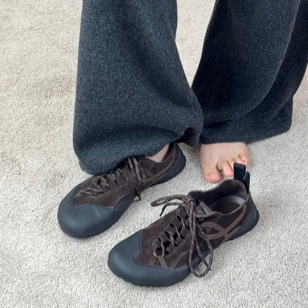 Sheepskin Version~Fashionable Niche Design with a Sense of Old Money Style, German Training Shoes for Women, Lace-Up Deep-Cut Suede Sports Shoes Sheepskin Version~Fashionable Niche Design with a Sense of Old Money Style, German Training Shoes for Women, Lace-Up Deep-Cut Suede Sports Shoes