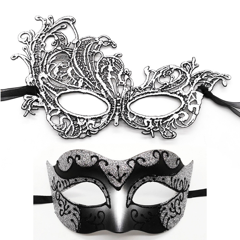 Pop Halloween Jazz Fairy Half-Face Head Plate Plastic Duro Grabado Party Half-Face Mask