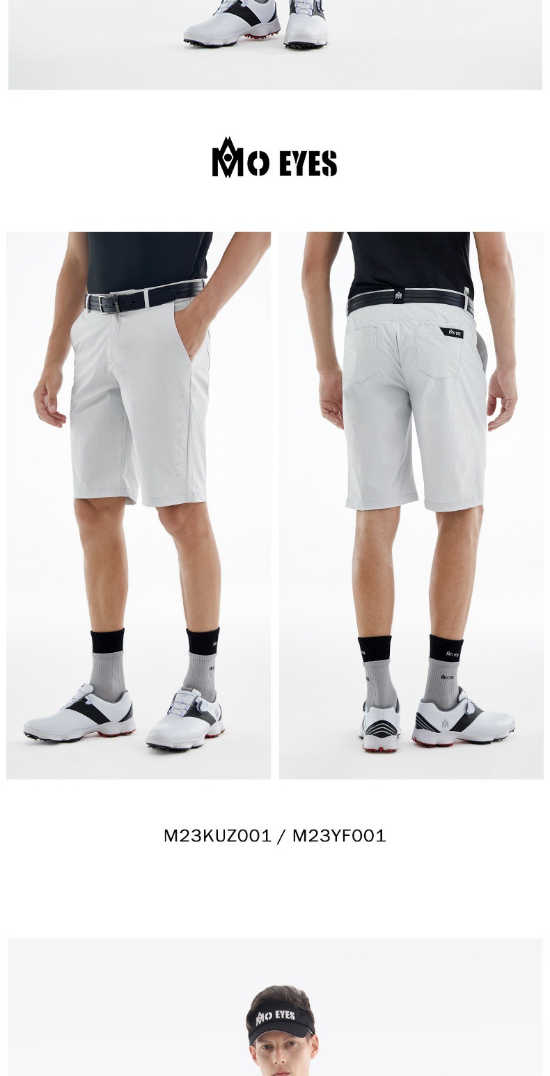 Quần short golf nam Moeyes Magic Eye co giãn thoáng khí — M23KUZ001-Quần short màu xám, M23KUZ001-Quần short màu xanh lá cây, M23KUZ001-Quần short đen chi tiết 8