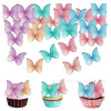 Butterfly cake decorative glutinous rice paper small flower leaf unicorn glutinous rice paper watercolor butterfly edible glutinous rice paper