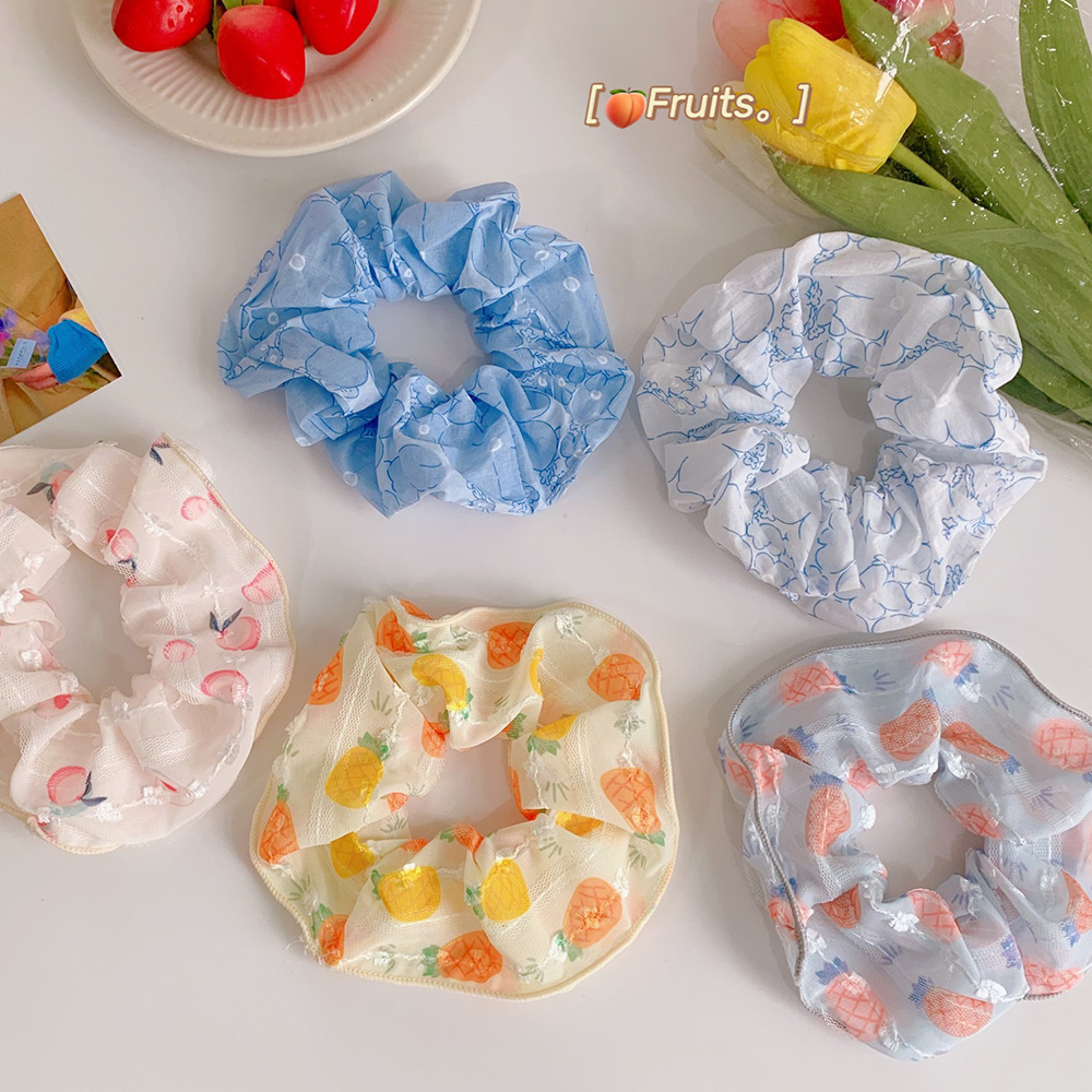 夏日少女水果发圈甜美气质大肠圈网红时尚发绳简约头绳日韩发饰女