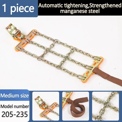 Winter Anti-Skid Chain Snow – Tire snow chain - medium-size-205-235-1-pack